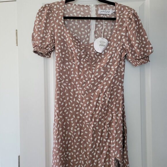 SPRING DRESS- Franklin Print Puff Sleeve Midi Dress - Picture 6 of 7